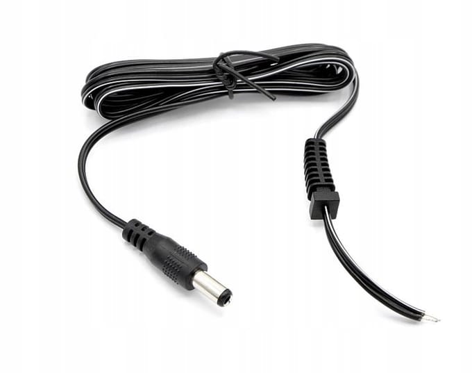 DC Stekker 2.1x5.5mm Recht met Kabel 1.1m
