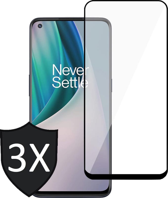 Screenprotector geschikt voor OnePlus Nord N10 5G - 3x Screen Protector Glas Full