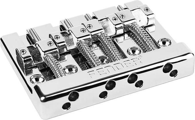 Fender HiMass Brugassemblage voor 4-snarige Bas - Chroom met Zink Zadels