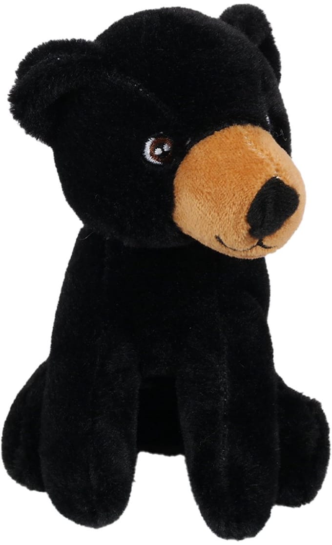 PIA Soft Toys - Pluche Knuffeldier Beer zwart - 14 cm