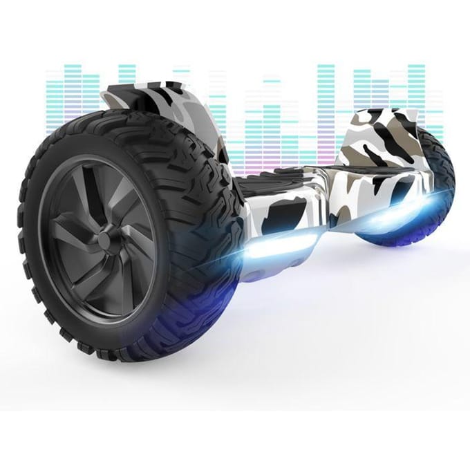 Hoverboard 8,5 inch Hummer All-Terrain LED Bluetooth met Krachtige Motor Ideaal Cadeau Camouflage