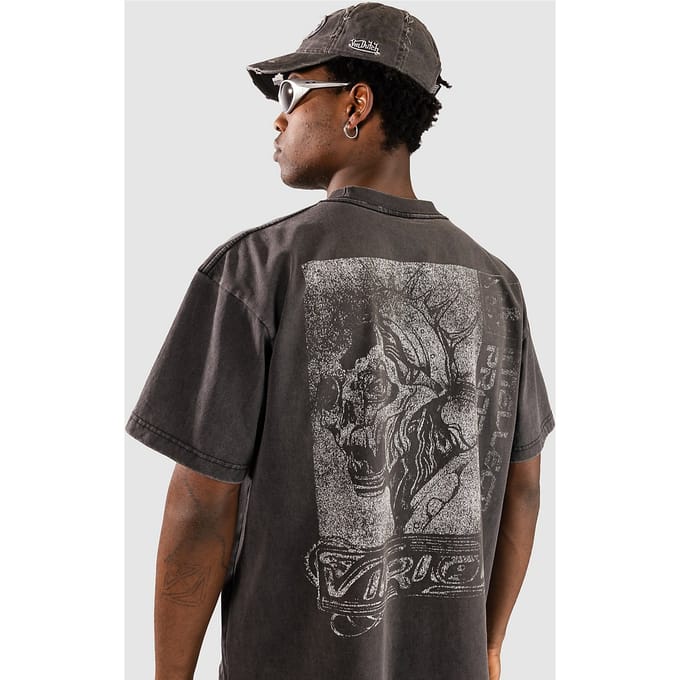 Vitriol Cyber Punk Creaturen Cropped T-Shirt zwart