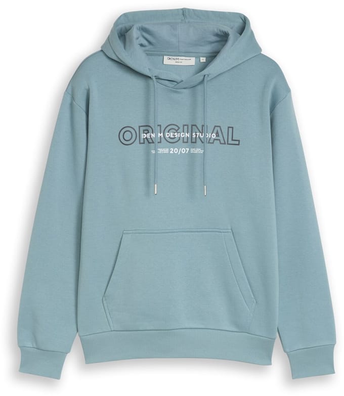 Tom Tailor Denim - Hoodie-sweatshirt met print - Maat M - citadel blue