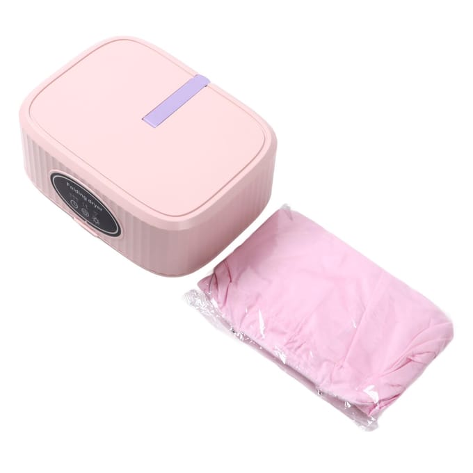 Opvouwbare Mini Elektrische Wasdroger met Droogzak Timerfunctie Stil Draagbare Kledingdroger roze