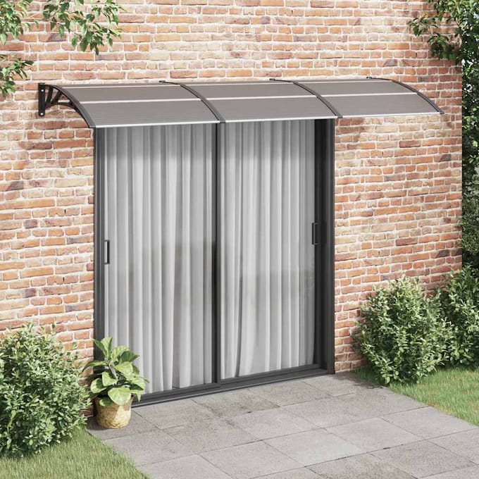 vidaXL - Deurluifel - 300x75 - cm - polycarbonaat - zwart