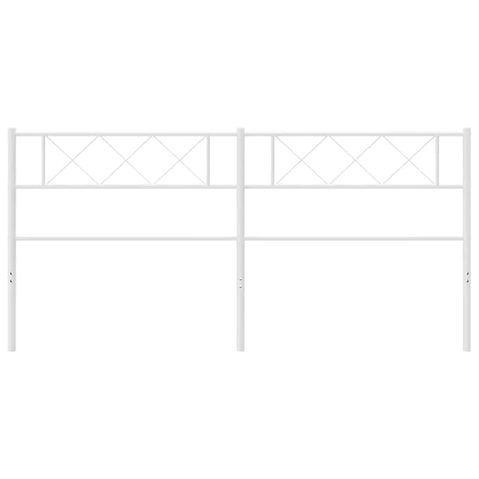 vidaXL - Vervangend - hoofdbord - 200 - cm - metaal - wit