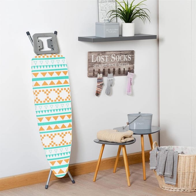 Strijkplankovertrek Katoen Elastisch - Universele Pasvorm Tot 140x52 cm - Hittebestendig