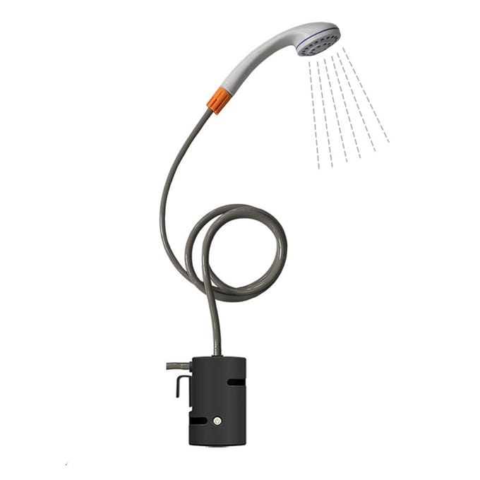 Draagbare campingdouche Outdoor elektrische douchepomp Oplaadbare douche Grote capaciteit Opvouwbaar zwart
