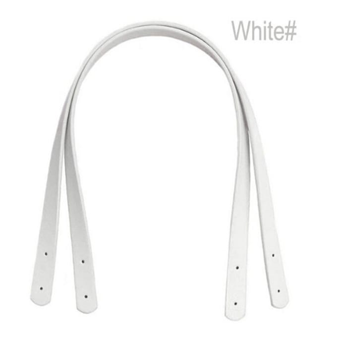 Lot de 2 sangles de sac détachables en cuir PU pour femme, accessoires de rechange pour sac à main blanc