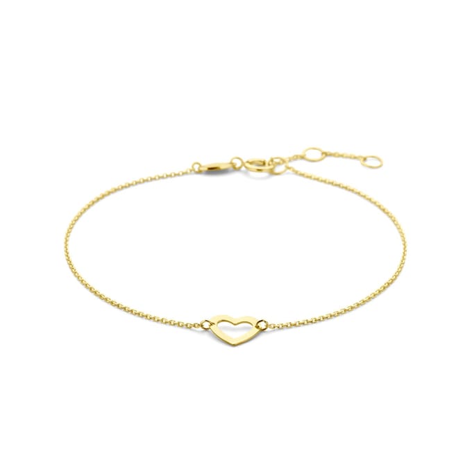 Marie Celeste armband hart 16,5 - 17,5 - 18,5 cm - Goud