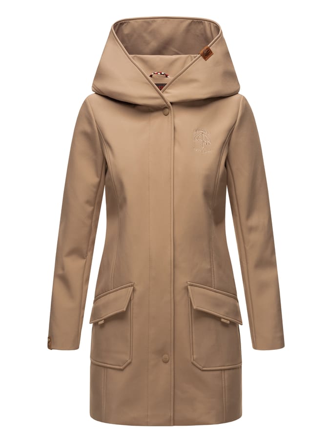 Marikoo dames softshelljas – Mayleen, waterafstotend met capuchon