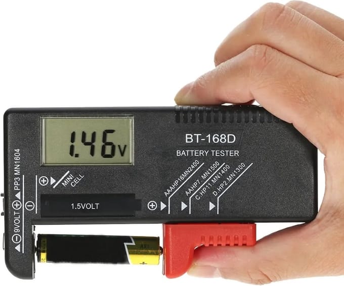 Batterij Tester | Universele Digitale LCD Batterij Checker | AA-AAA-C D-9V-1.5V-Knoopcel | Batterij Voltage Tester BT-168D