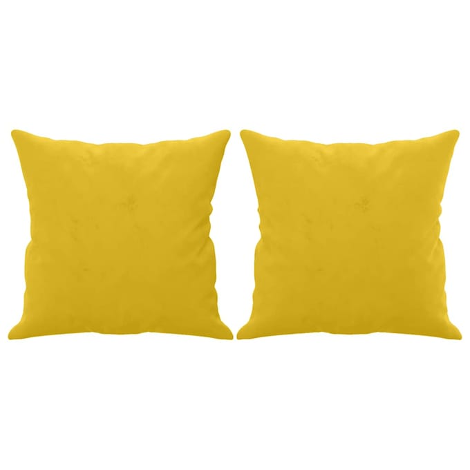 vidaXL - Sierkussens - 2 - st - 40x40 - cm - fluweel - geel
