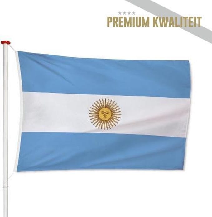 Argentijnse Vlag Argentinië 40x60cm - Kwaliteitsvlag - Geschikt voor buiten