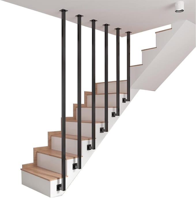 Trapleuning Set - Veiligheidsstang Handgreep - Veiligheid Thuis - Roestbestendige Coating - 30-150 cm Lengte - Zwart