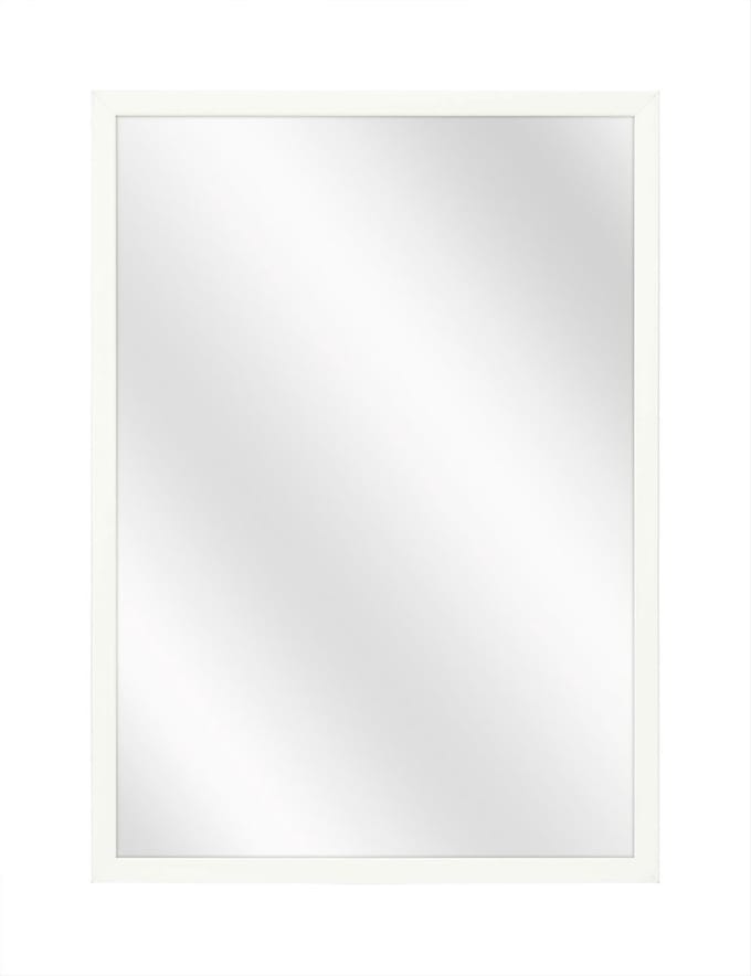 Spiegel met Luxe Aluminium Lijst - Wit - 40x60 cm