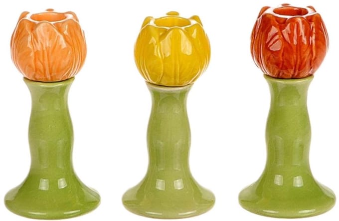 Kandelaar tulp Ø6,3xH12,5cm