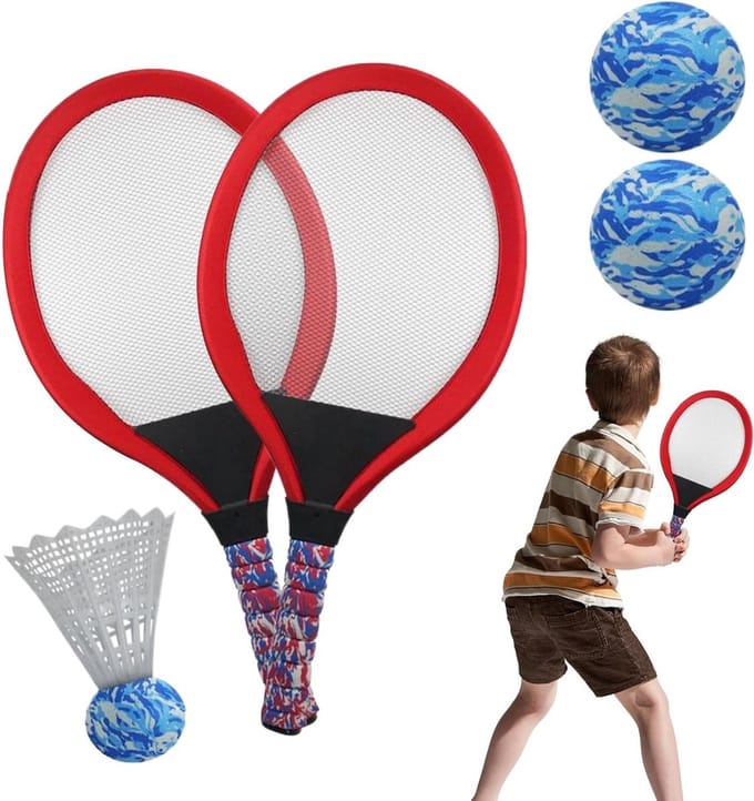 Kinder Rackets Set - Sport Speelgoed - Buiten Spelen - Dubbel Doel - 54x28.7 cm - Multicolor