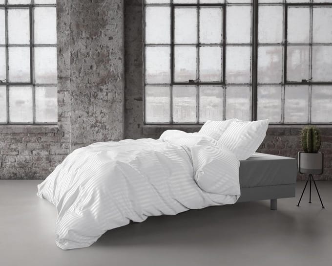Sleeptime Dekbedovertrek Dallas Wit - Lits-jumeaux 240 x 200/220 cm + 2 kussenslopen