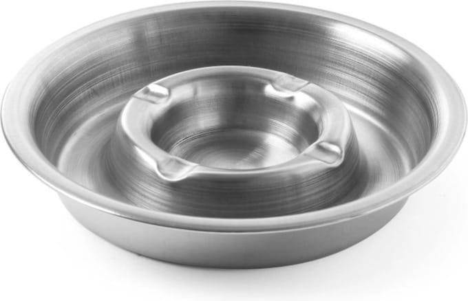 HENDI Asbak met vuurrand – roestvast staal – ⌀140x(H)30mm