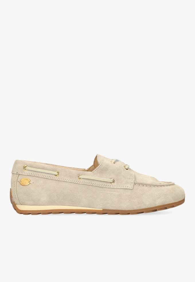 Fred De La Bretoniere Uta Mocca Mocassin Suède Beige - Maat 42