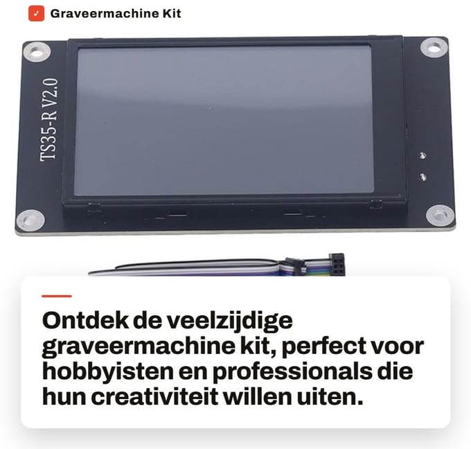 Dailygoods- Graveermachine Kit - 3,5 Inch Touchscreen - Universele Graveermachine - Microprocessor Cortex-M4 - Gcode Ondersteuning - Uitbreidbare Module - Graveerset
