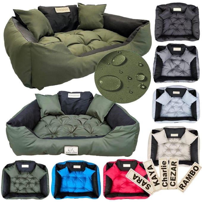 Kingdog - Honden- en kattenbed 55 x 45 | Groen - Maat S