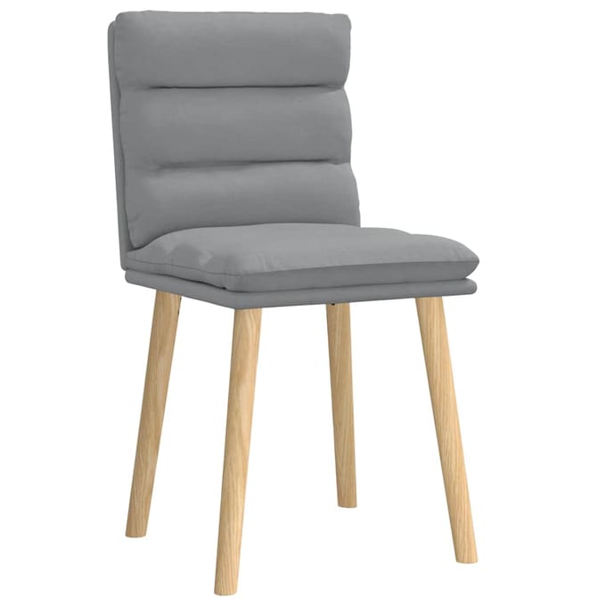 vidaXL - Eetkamerstoelen - 2 - st - stof - lichtgrijs