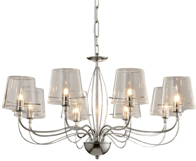 Kosilum - Matane - Lamp - Doorzichtig - Metaal en glas