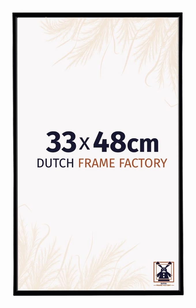 Fotolijst 33x48 cm - Kunststof - Zwart Mat - Easy