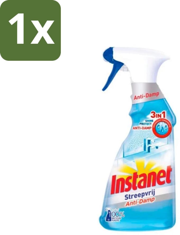 Instanet - Schoonmaakspray - Anti-Damp - Streepvrij - 3in1 - 500 ml - 1 stuk
