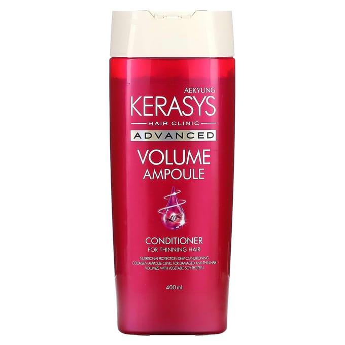 Kerasys, Advanced Volume Ampoule Conditioner, for fine hair, 400ml red