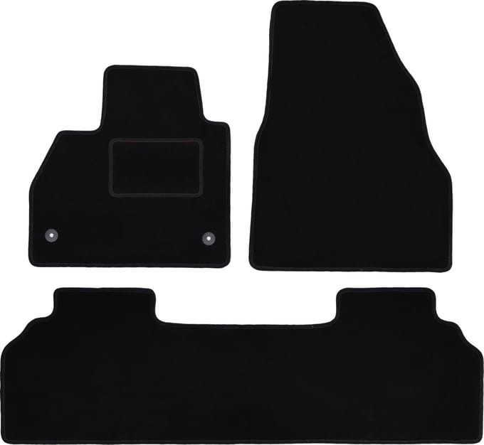 Zwarte velours vloermatten voor: Mercedes Citan Kombivan (2012-)