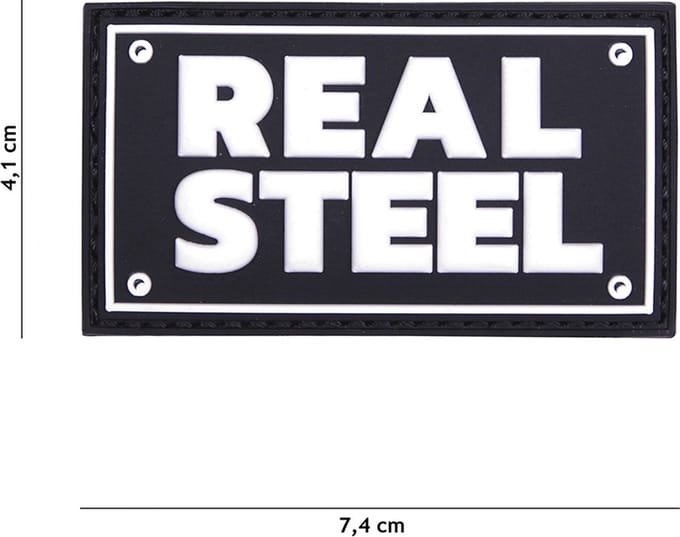 101 Inc Embleem 3D Pvc Real Steel Zwart   17014