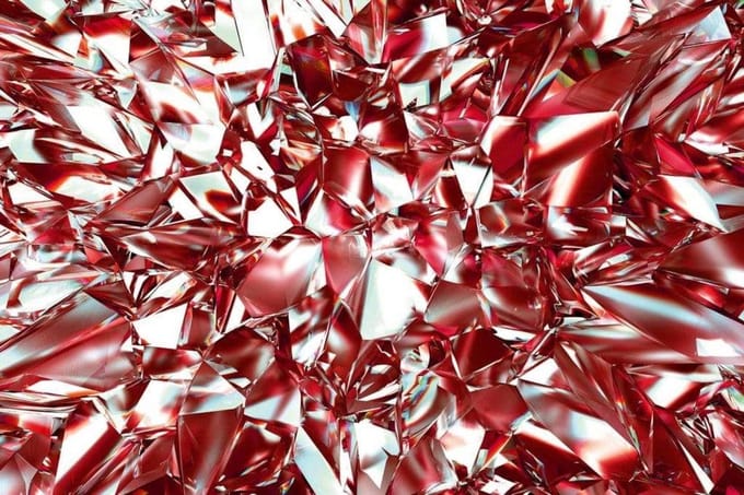 Fotobehang - Red Crystal 375x250cm - Vliesbehang