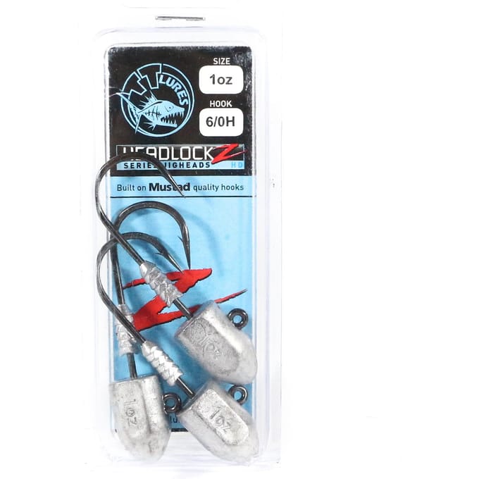 Tackle Tactics TT Headlockz HD Jig Head 1 oz 6/0 H 3/pak (3269) white