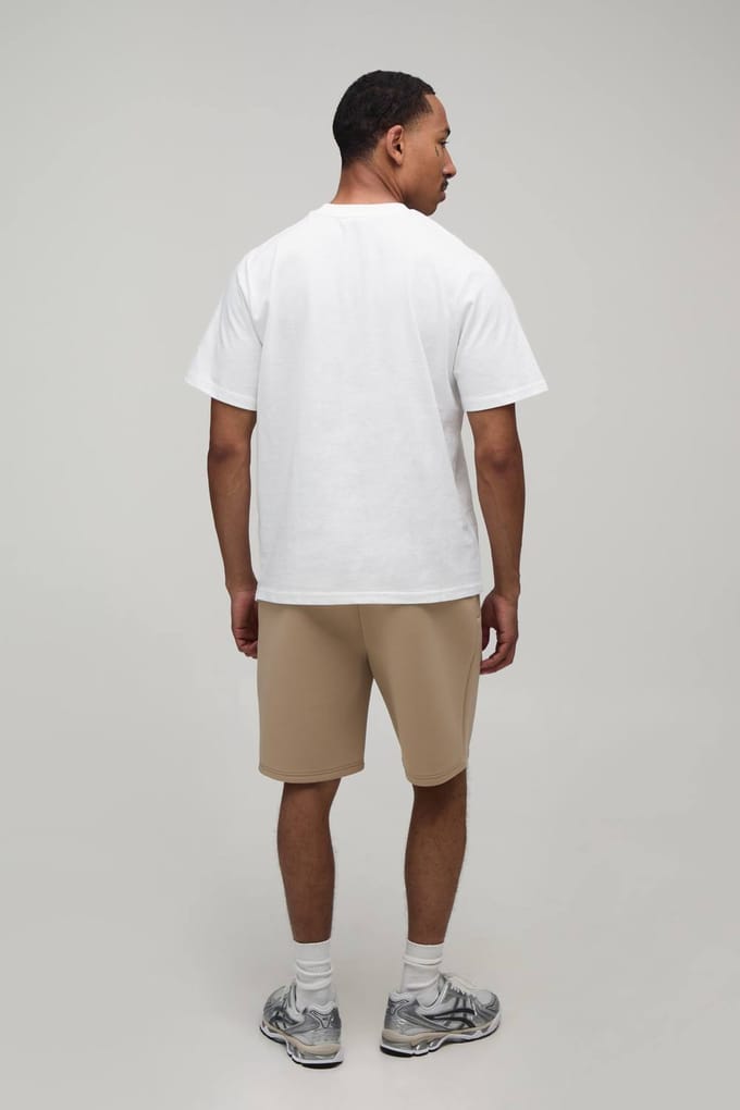 Slim Pintuck Shorts | Taupe | Size Medium