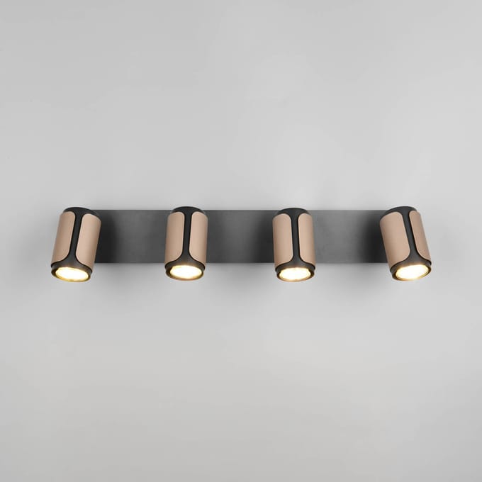 Trio Lighting Plafondspot Gillan, coffee, 4-lamps, metaal, GU10