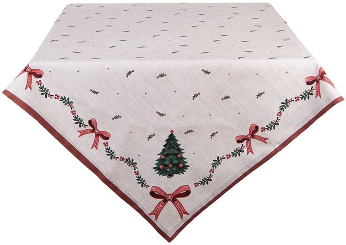 Clayre & Eef Tafelkleed 100x100 cm Beige Katoen Kerst