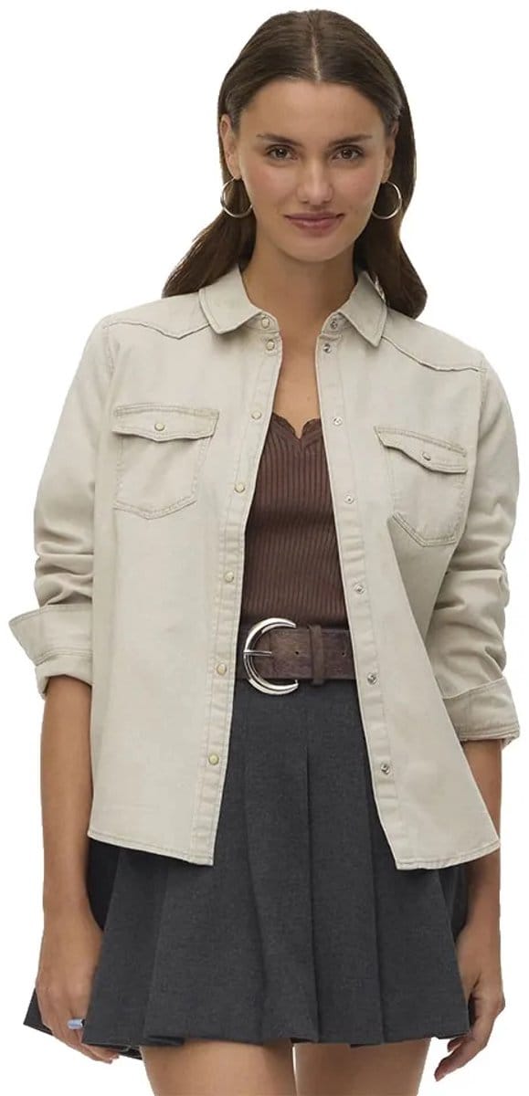VERO MODA - VMMARIA LS DENIM SLIM SHIRT MIX NOOS - Dames - Blouses