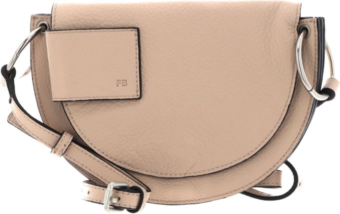FREDsBRUDER Leren Schoudertas Olivia Saddle Bag Cream Beige