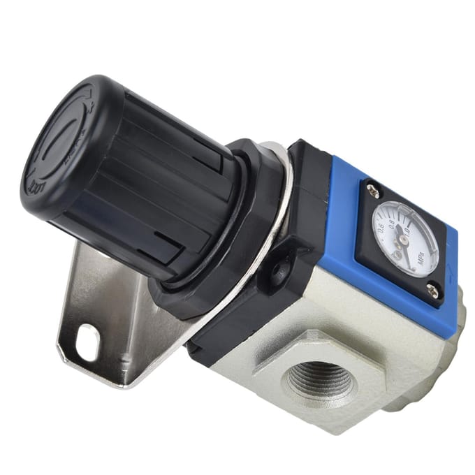 Luchtcompressorregelaar Aluminiumlegering Drukregelventiel met Manometer 0.05?0.9MpaGR30010