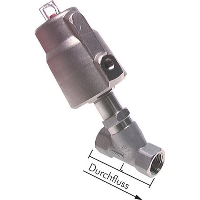 G1-1/4'' PTFE 25bar NC Pneu Vrijstroomafsluiter RVS/Ms AL2