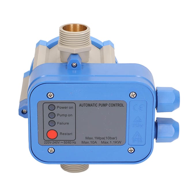Waterpomp Drukregelaar 1.5bar?3.0bar Waterdichte Instelbare Controller Blauwgrijs