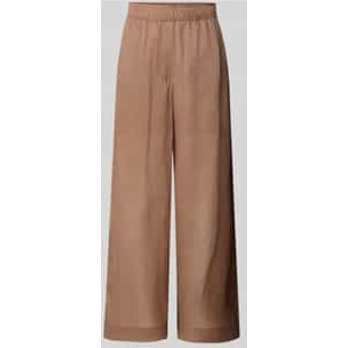 Wide fit stoffen broek met elastische band