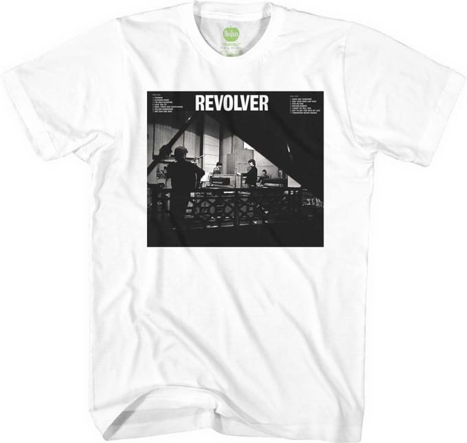The Beatles - Revolver Studio Heren T-shirt - M - Wit