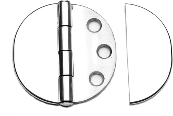 Scharnier met afdekkap 65 x 65 mm RVS-316 (A4)