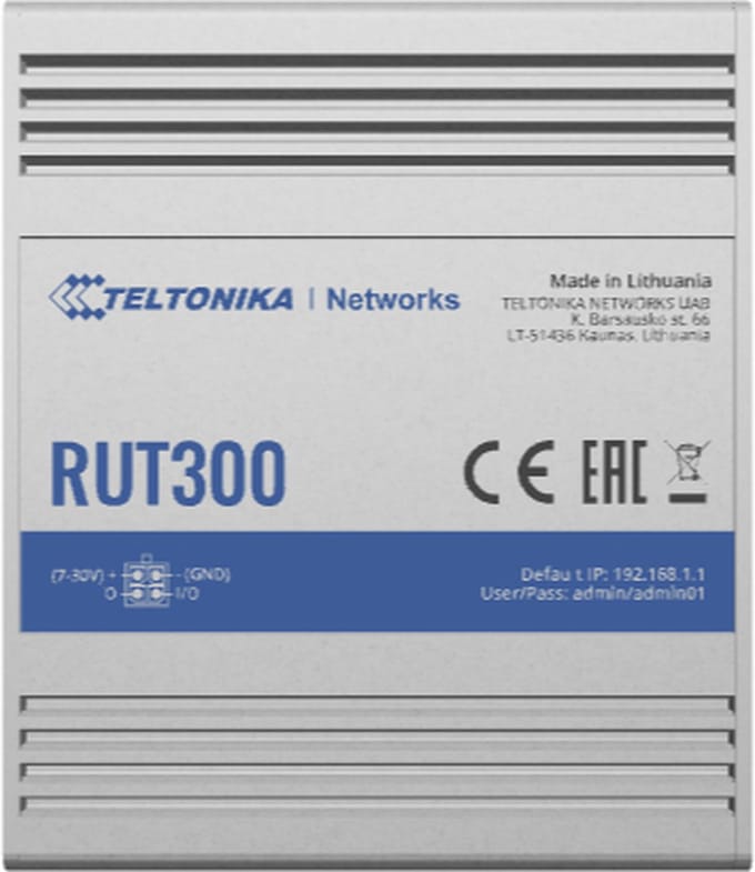 TELTONIKA TK-RUT300 Router Industrieel - 5x RJ45