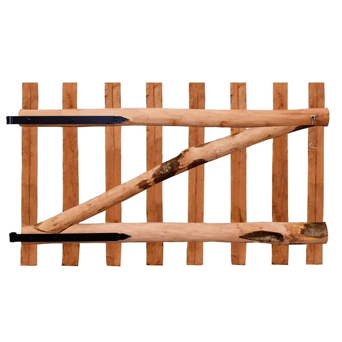 vidaXL - Poort - enkel - 100x60 - cm - geïmpregneerd - hazelaarhout