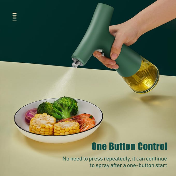 Pulvérisateur automatique d'huile d'olive de 240mL, avec 2 Modes, bouteille de pulvérisation rechargeable à débit réglable, distributeur d'huile USB